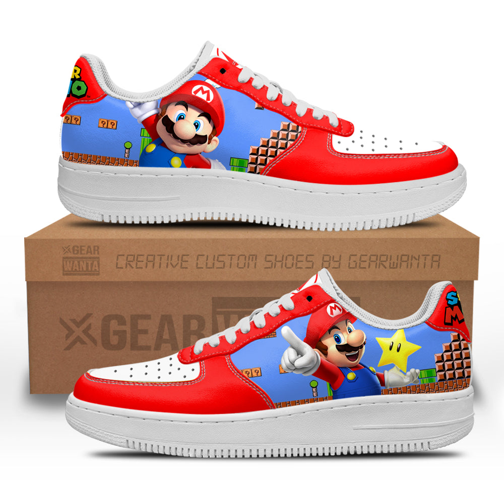 Super Mario Air Sneakers Custom For Gamer Shoes-Gear Wanta