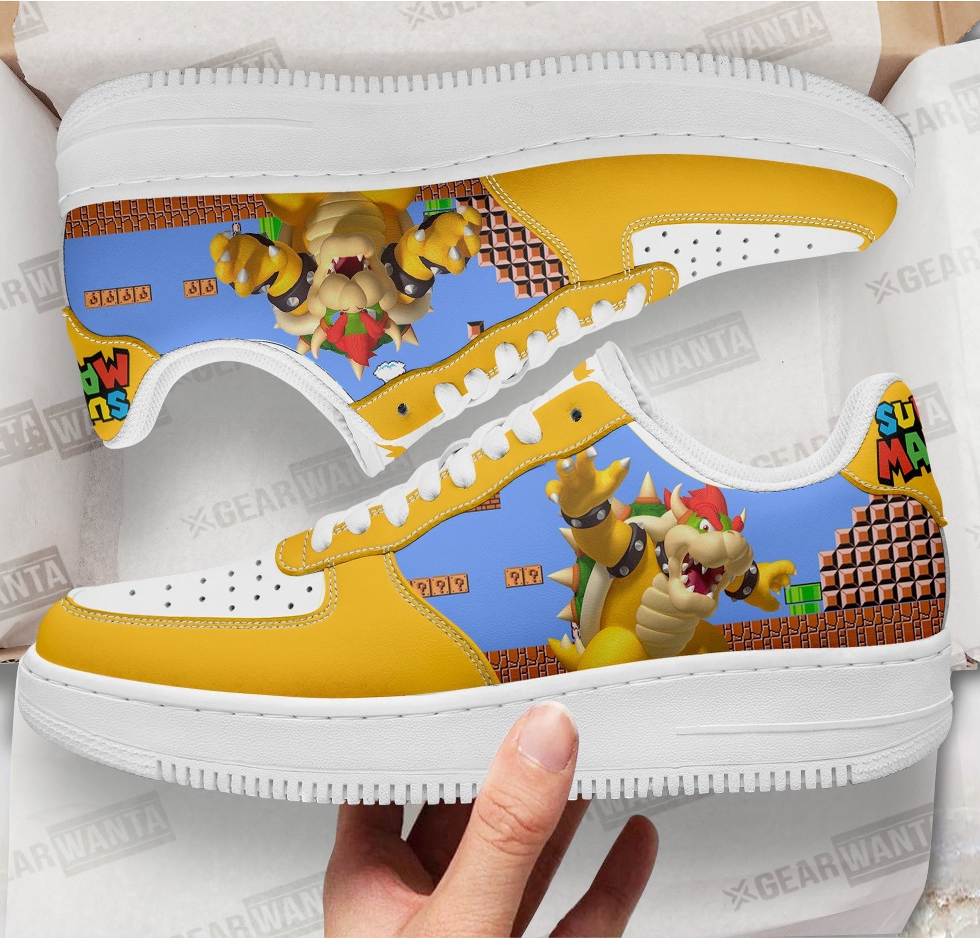 Bowser Super Mario Air Sneakers Custom For Gamer Shoes-Gear Wanta