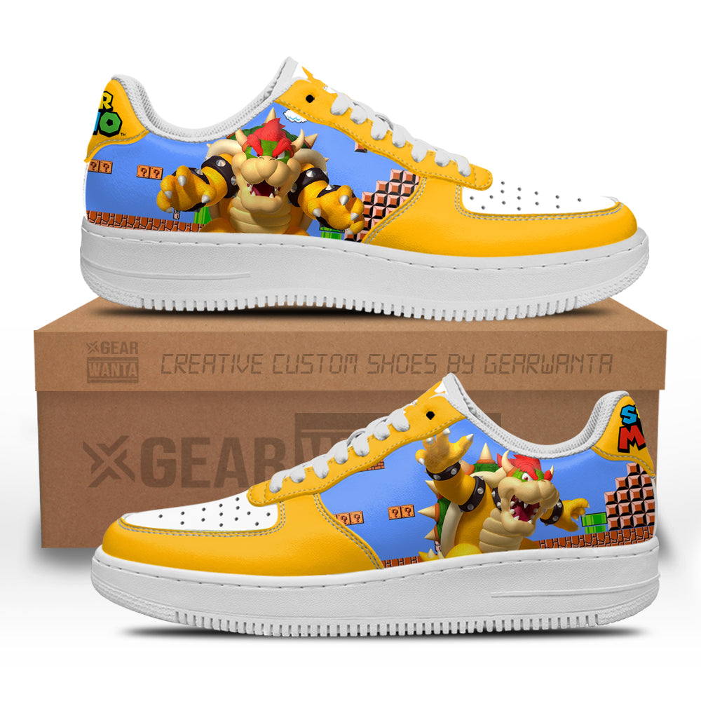 Bowser Super Mario Air Sneakers Custom For Gamer Shoes-Gear Wanta