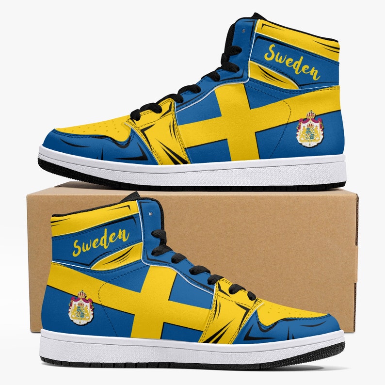 Sweden Flag JD1 High Top Shoes 