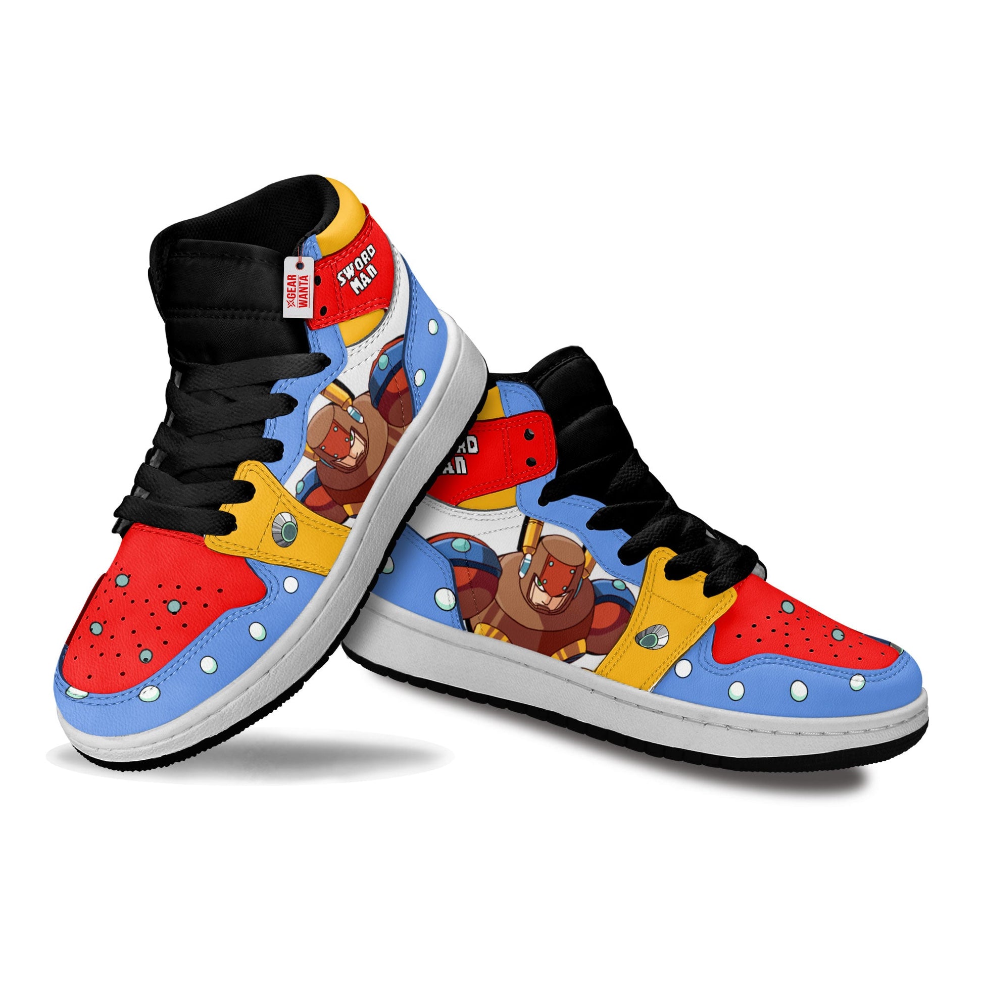 Sword Man Mega Man Kid Sneakers Custom For Kids-Gear Wanta