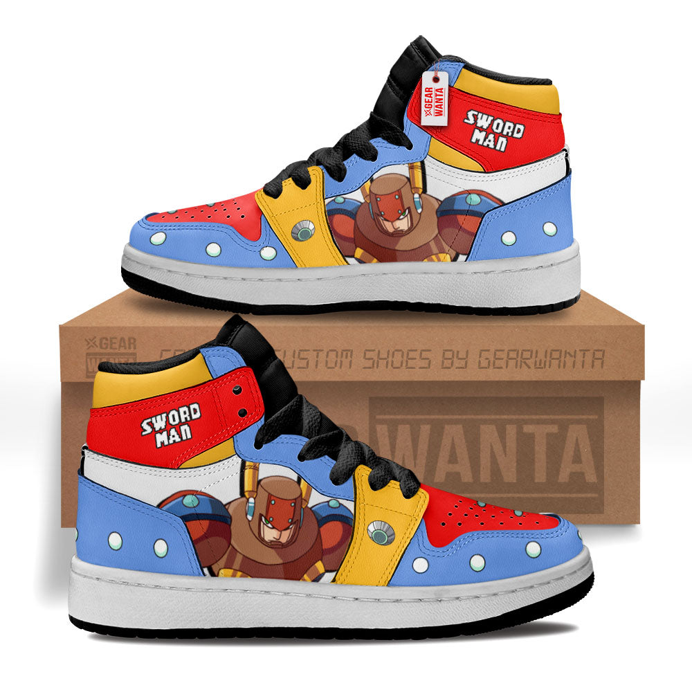 Sword Man Mega Man Kid Sneakers Custom For Kids-Gear Wanta
