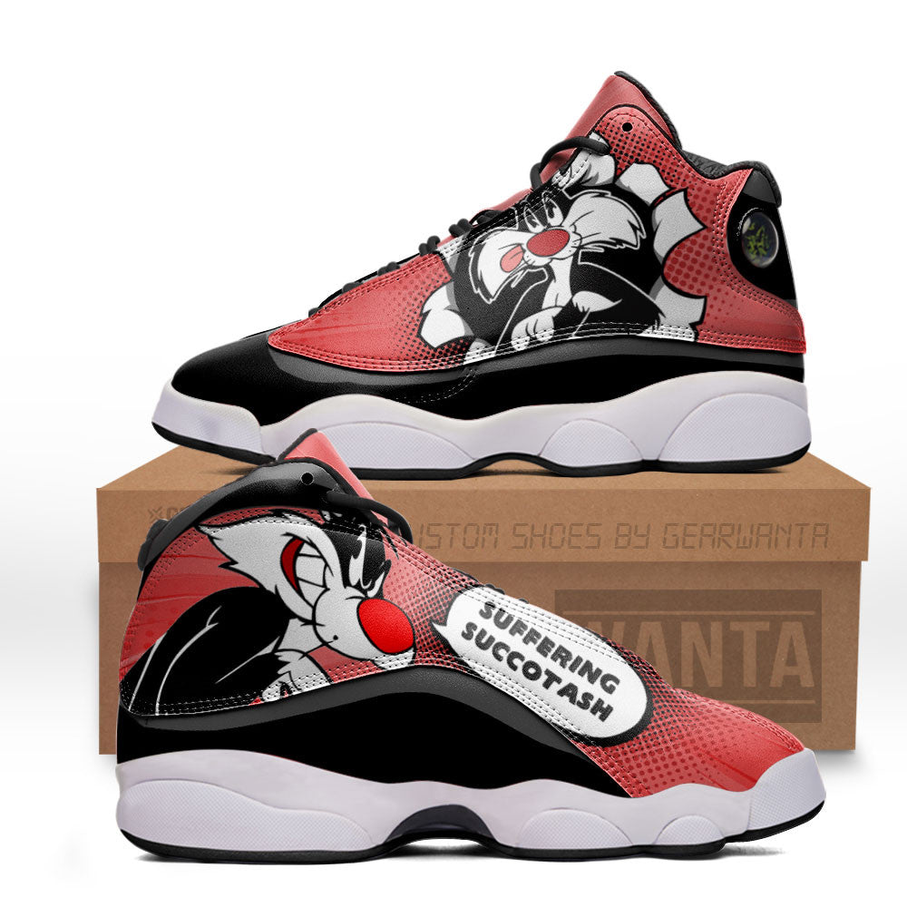 Sylvester Cat J13 Sneakers Custom Comic Style Shoes-Gear Wanta