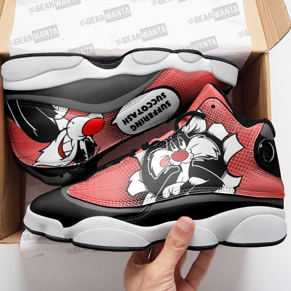 Sylvester Cat J13 Sneakers Custom Comic Style Shoes-Gear Wanta