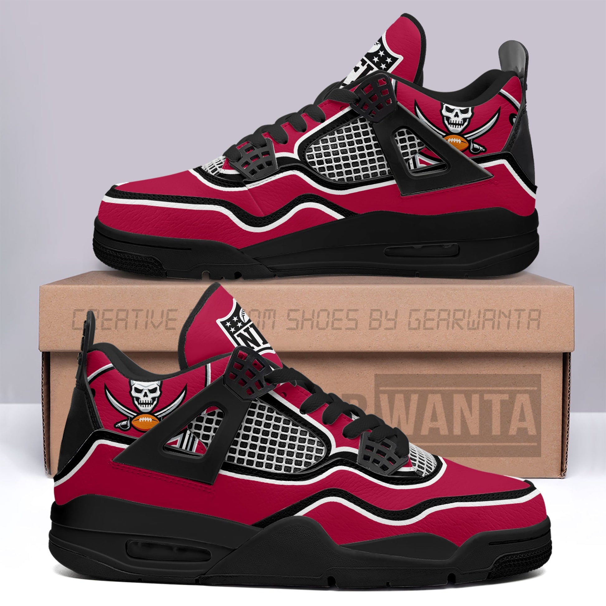 Tampa Bay Buccaneers Aj4 Sneakers Custom Shoes-Gear Wanta