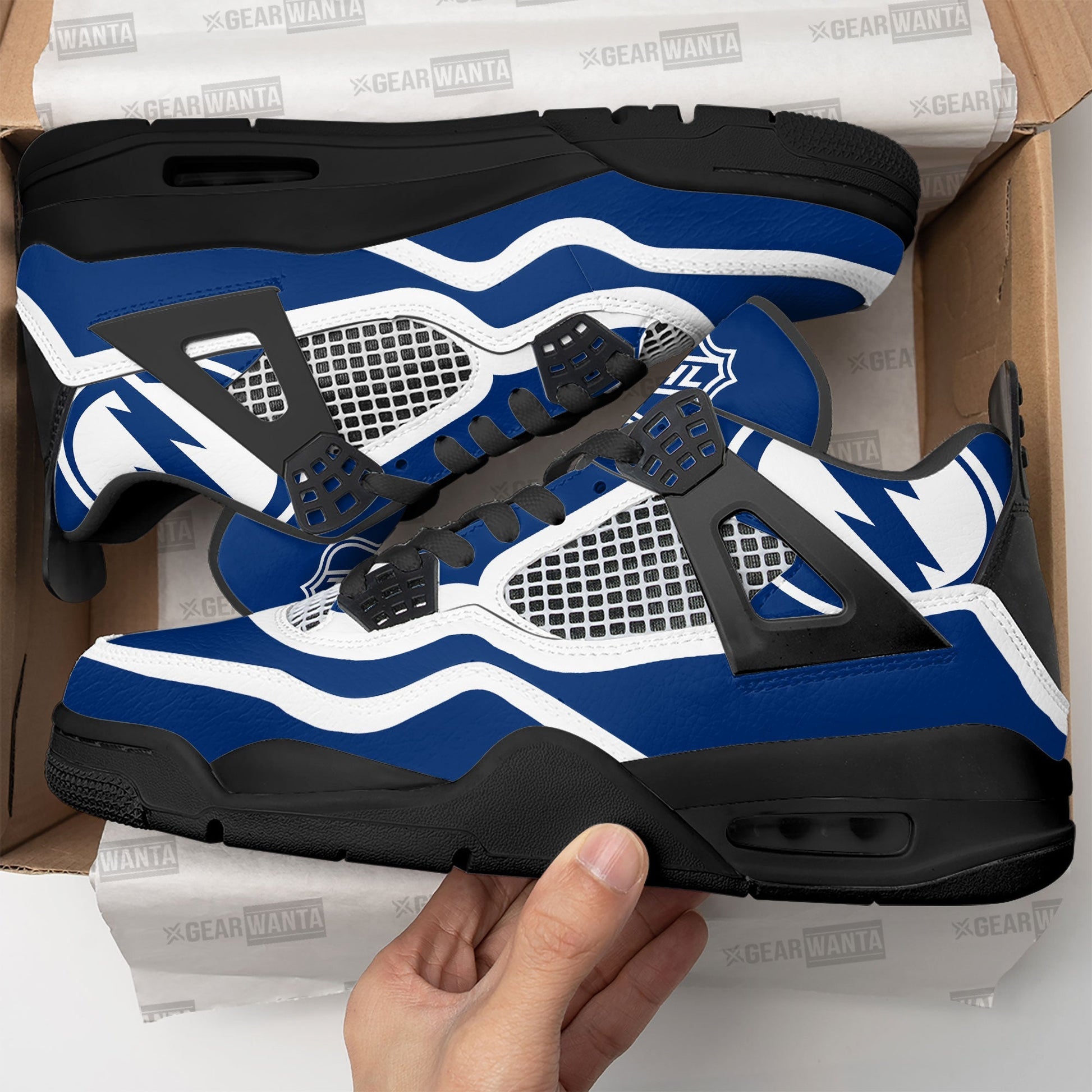 Tampa Bay Lightning Aj4 Sneakers Custom Shoes-Gear Wanta