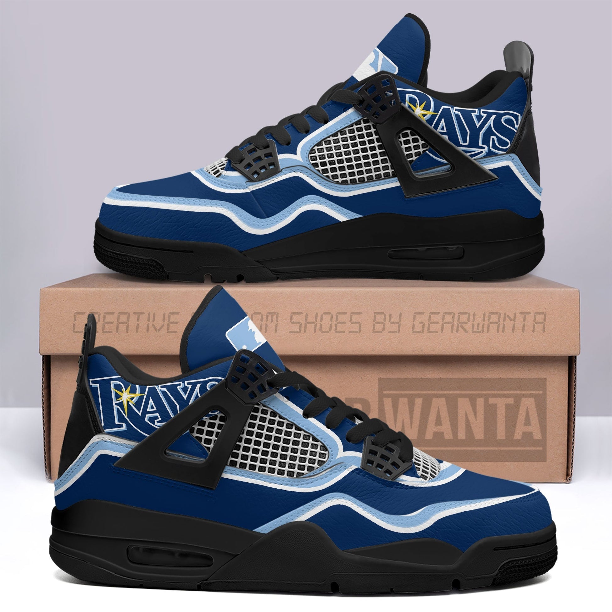 Tampa Bay Rays Aj4 Sneakers Custom Shoes-Gear Wanta