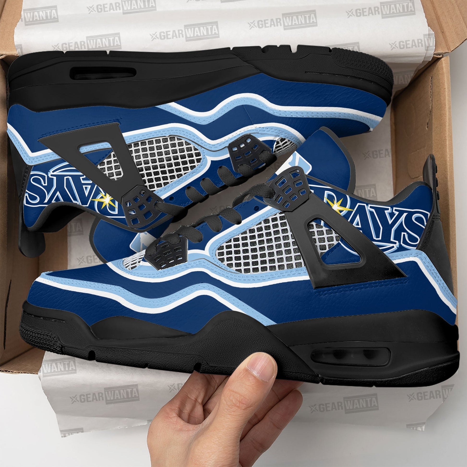 Tampa Bay Rays Aj4 Sneakers Custom Shoes-Gear Wanta