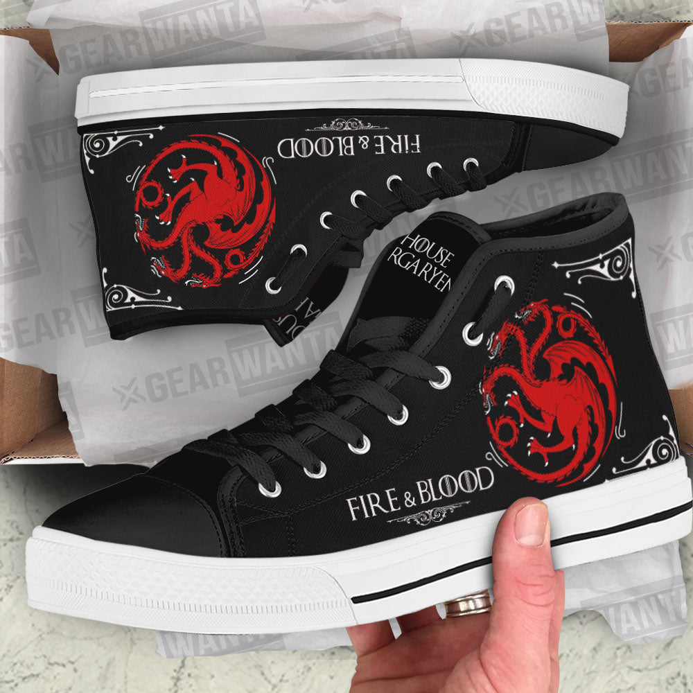 Targaryen 2 Game Of Thrones High Top Shoes Custom For Fans-Gear Wanta