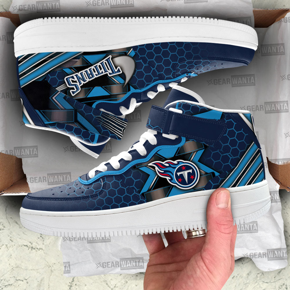 Tennessee Titans Sneakers Custom Air Mid Shoes For Fans-Gear Wanta