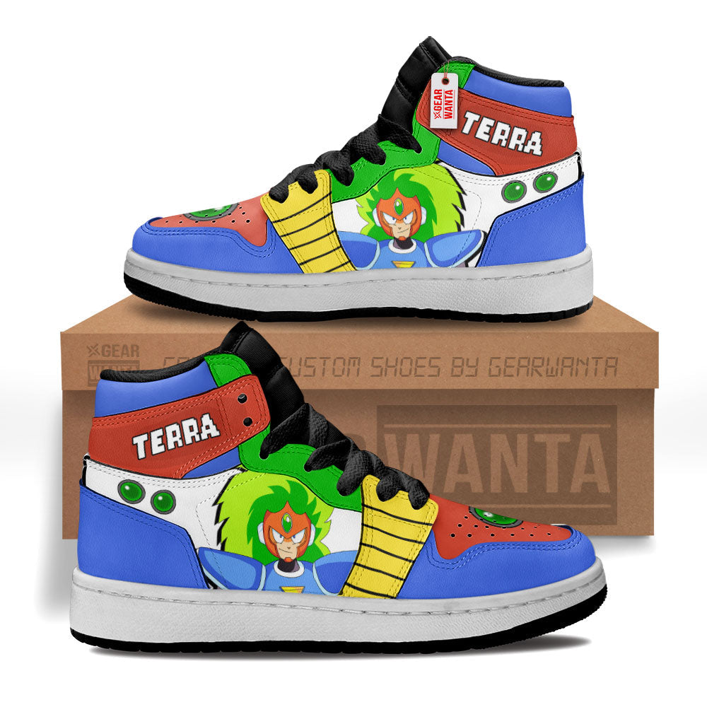 Terra Mega Man Kid Sneakers Custom For Kids-Gear Wanta