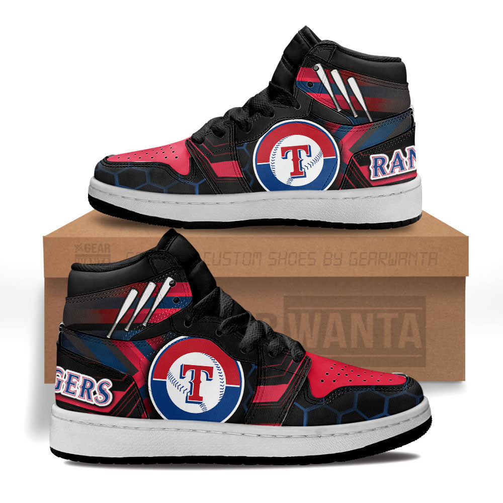 Texas Rangers Kid Sneakers Custom-Gear Wanta