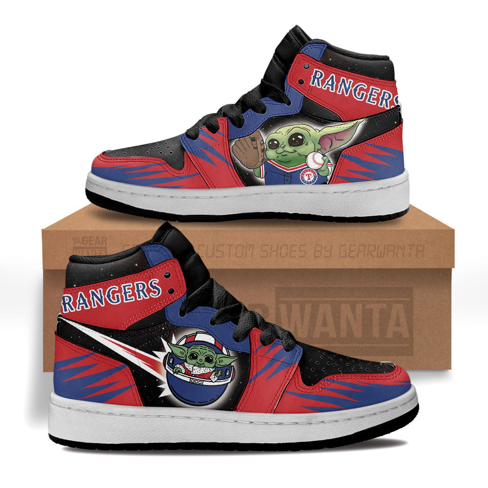 Texas Rangers Kid Sneakers Custom For Kids-Gear Wanta