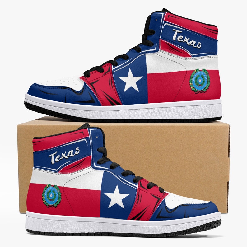 Texas State Flag JD1 High Top Shoes 