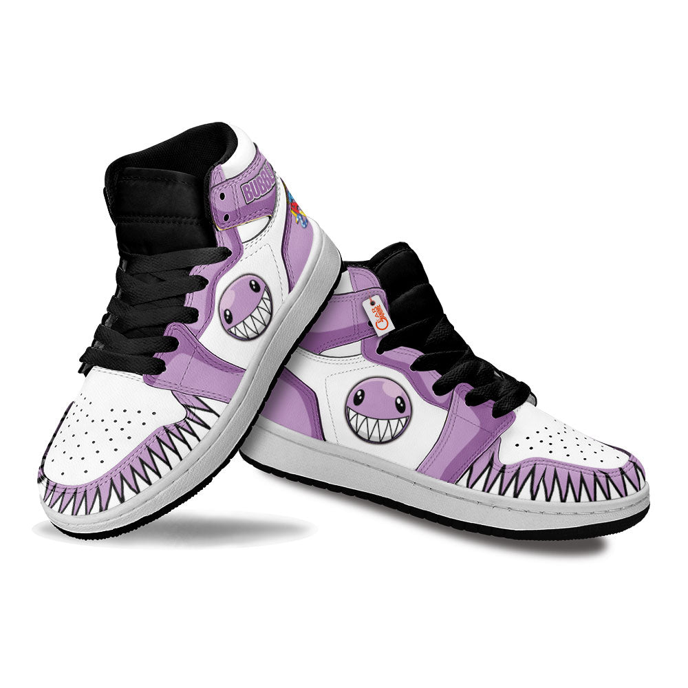 Mn09102501 The Amazing Digital Bubble Kid High-Top Leather Sneakers