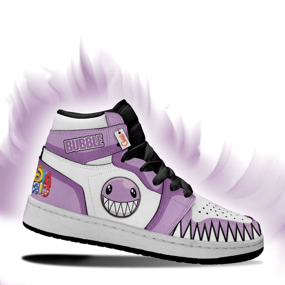 Mn09102501 The Amazing Digital Bubble Kid High-Top Leather Sneakers