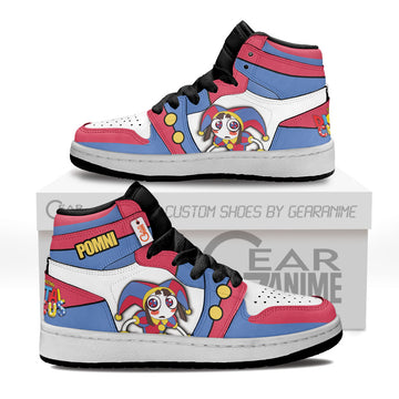 The Amazing Digital Circus Pomni Kid High-Top Leather Sneakers