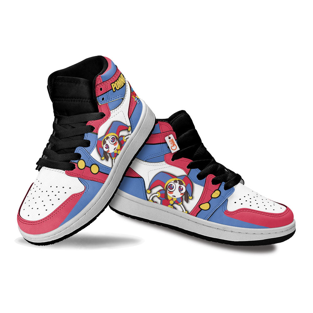 The Amazing Digital Circus Pomni Kid High-Top Leather Sneakers