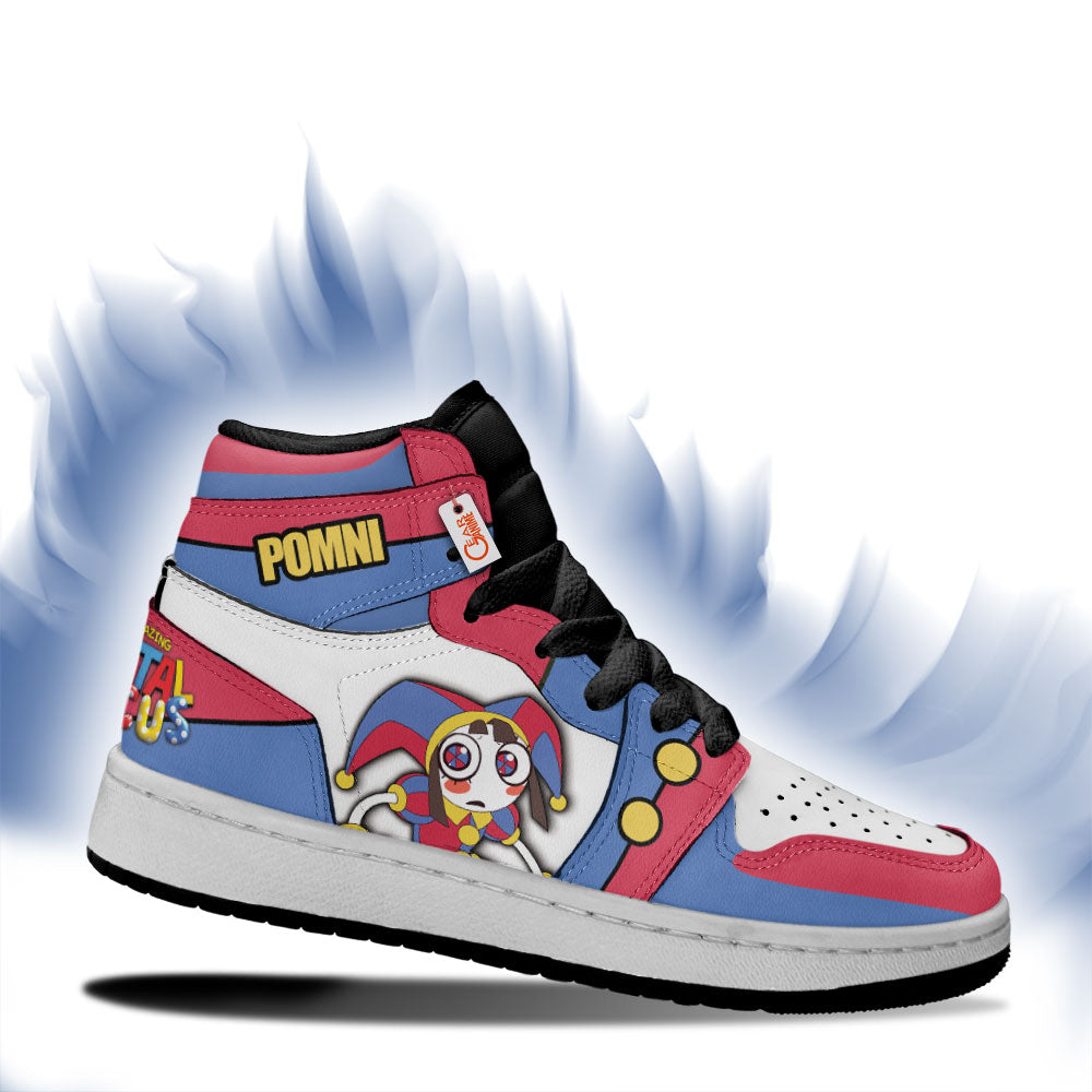 The Amazing Digital Circus Pomni Kid High-Top Leather Sneakers