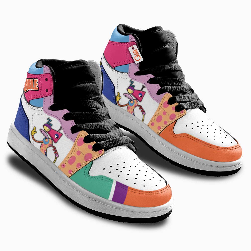 The Amazing Digital Zooble Kid High-Top Leather Sneakers