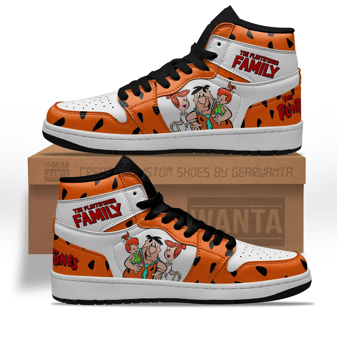 The Flintstones Family J1 Sneakers Custom Shoes-Gear Wanta