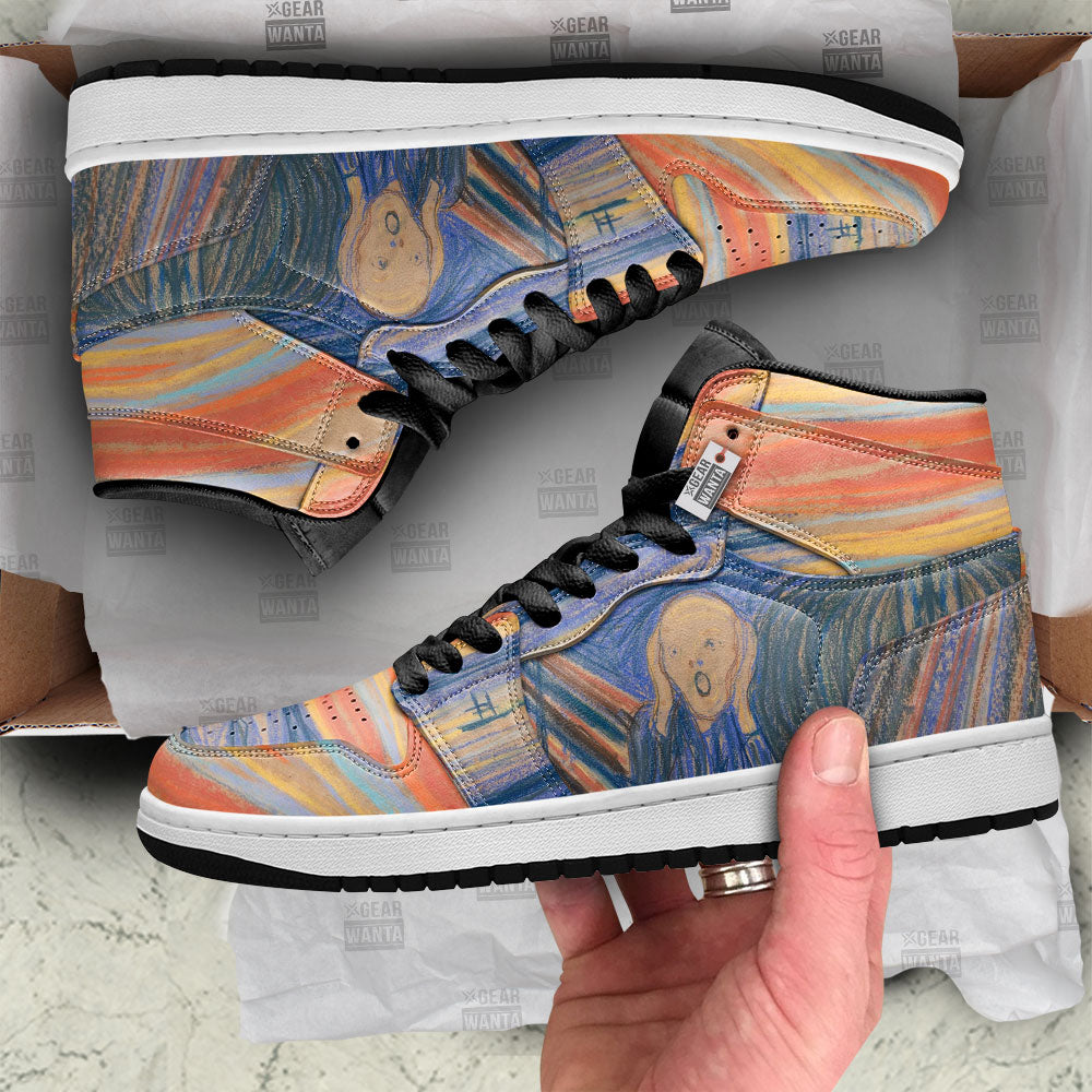 The Scream J1 Shoes Custom Starry Night- gearwanta.com