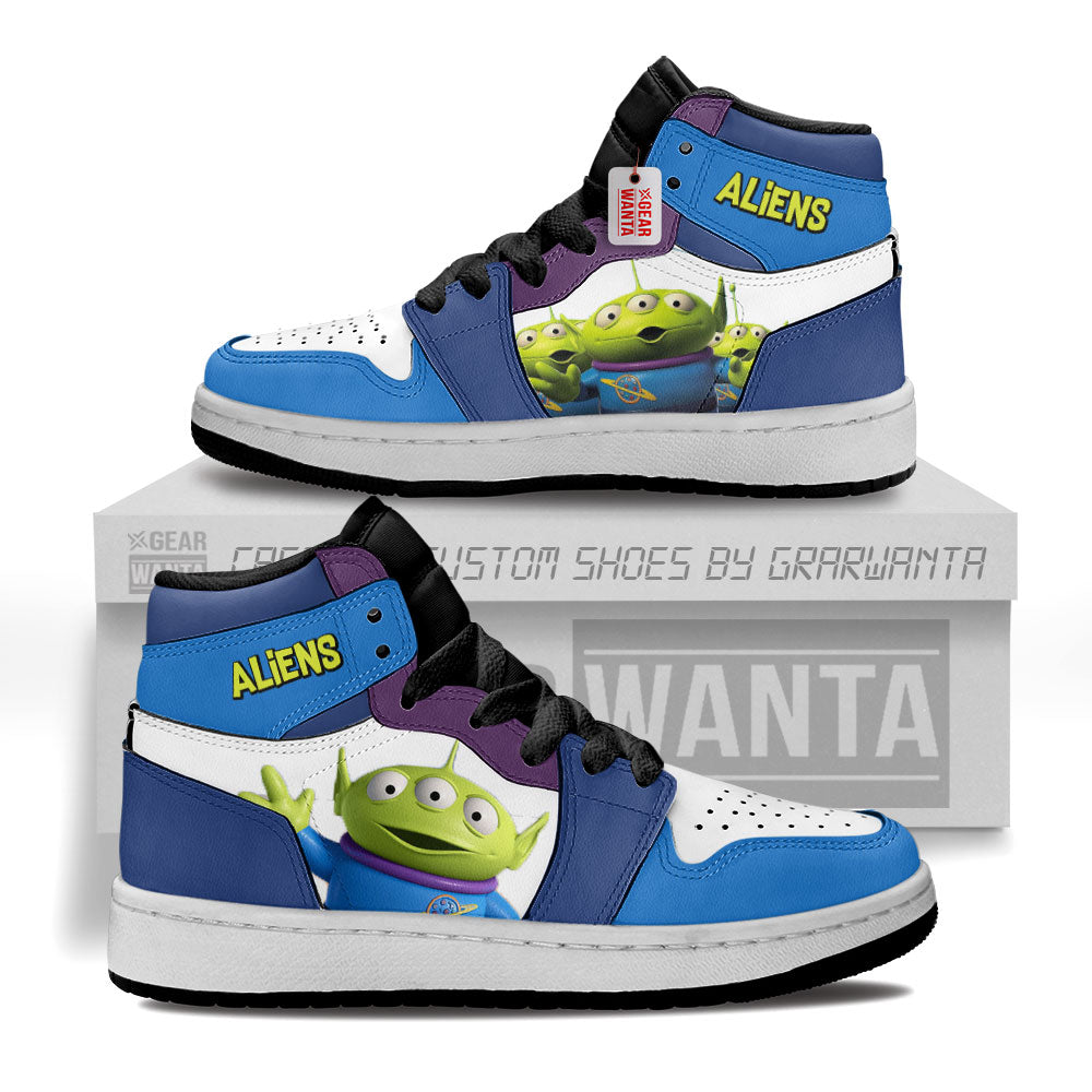 The Squeeze Toy Aliens Kid J1s Sneakers Personalized Cartoon Collection - Gearwanta.com