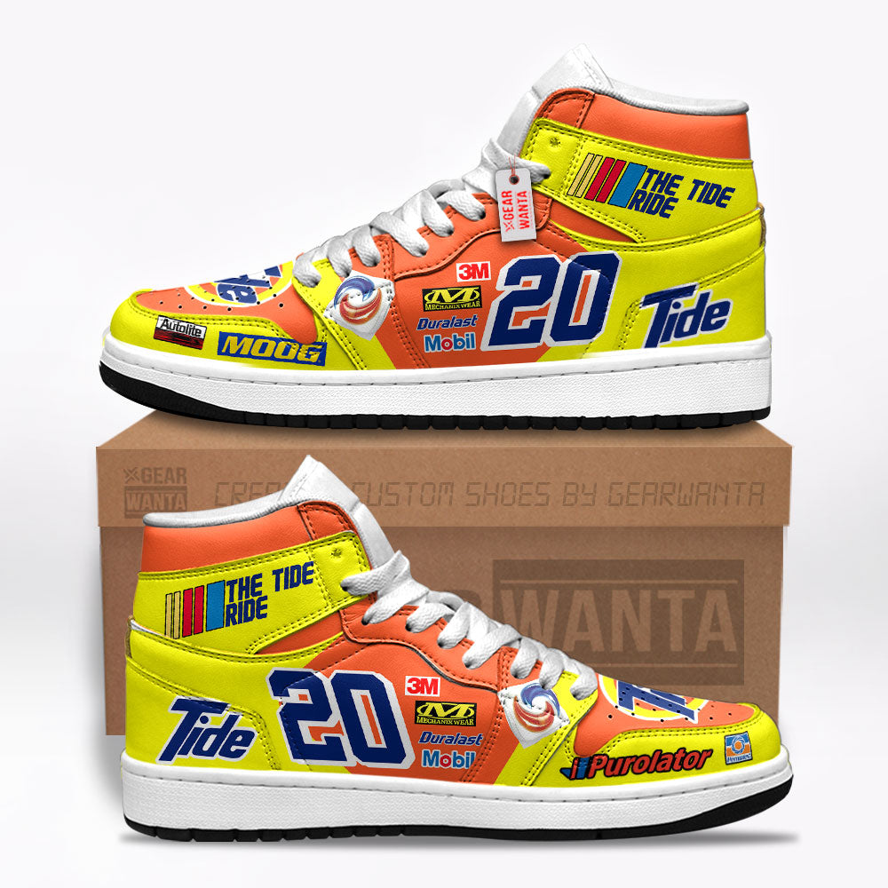 The Tide Ride J1 Shoes Custom #20 Car Race Sneakers For Fans TT07-Gear Wanta