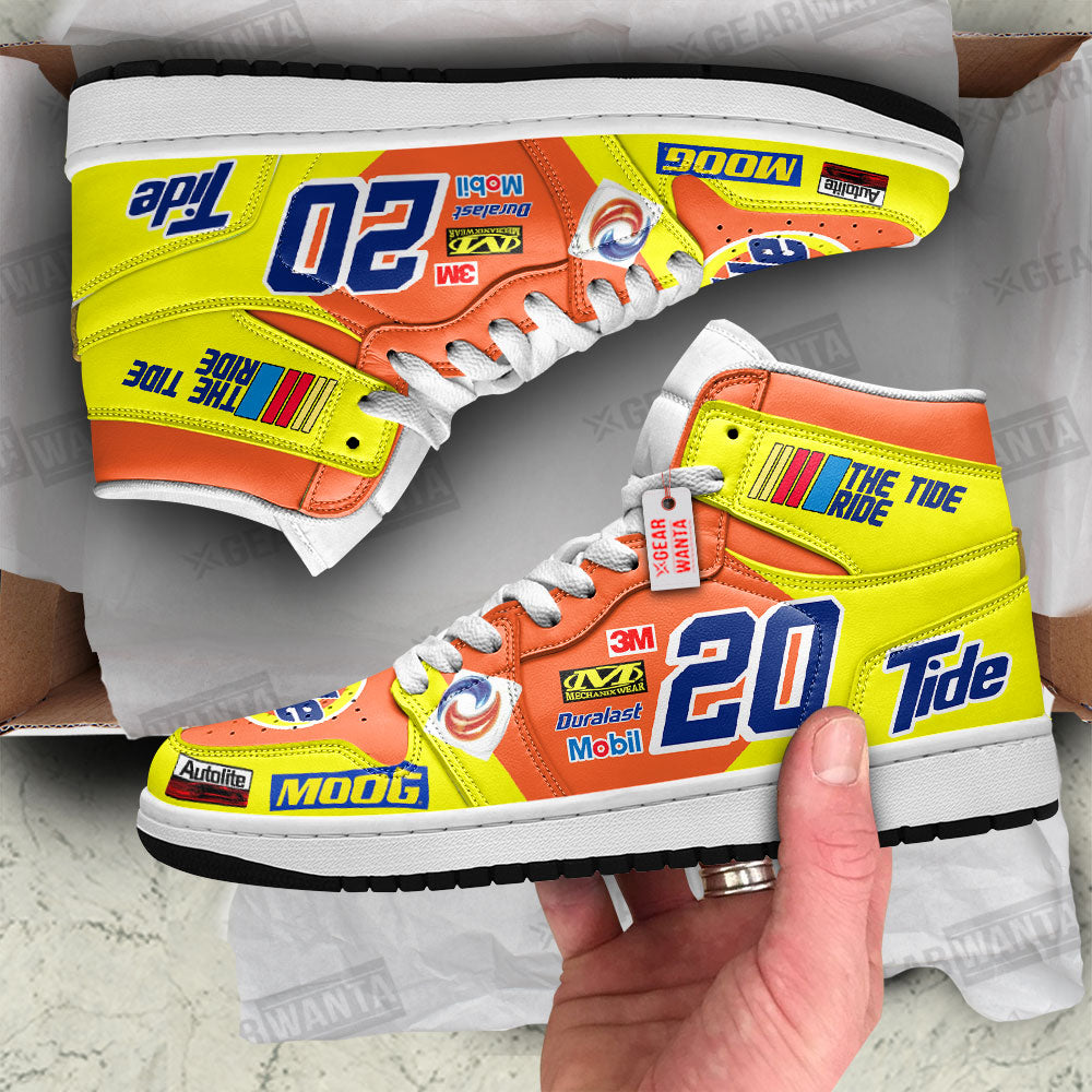 The Tide Ride J1 Shoes Custom #20 Car Race Sneakers For Fans TT07-Gear Wanta