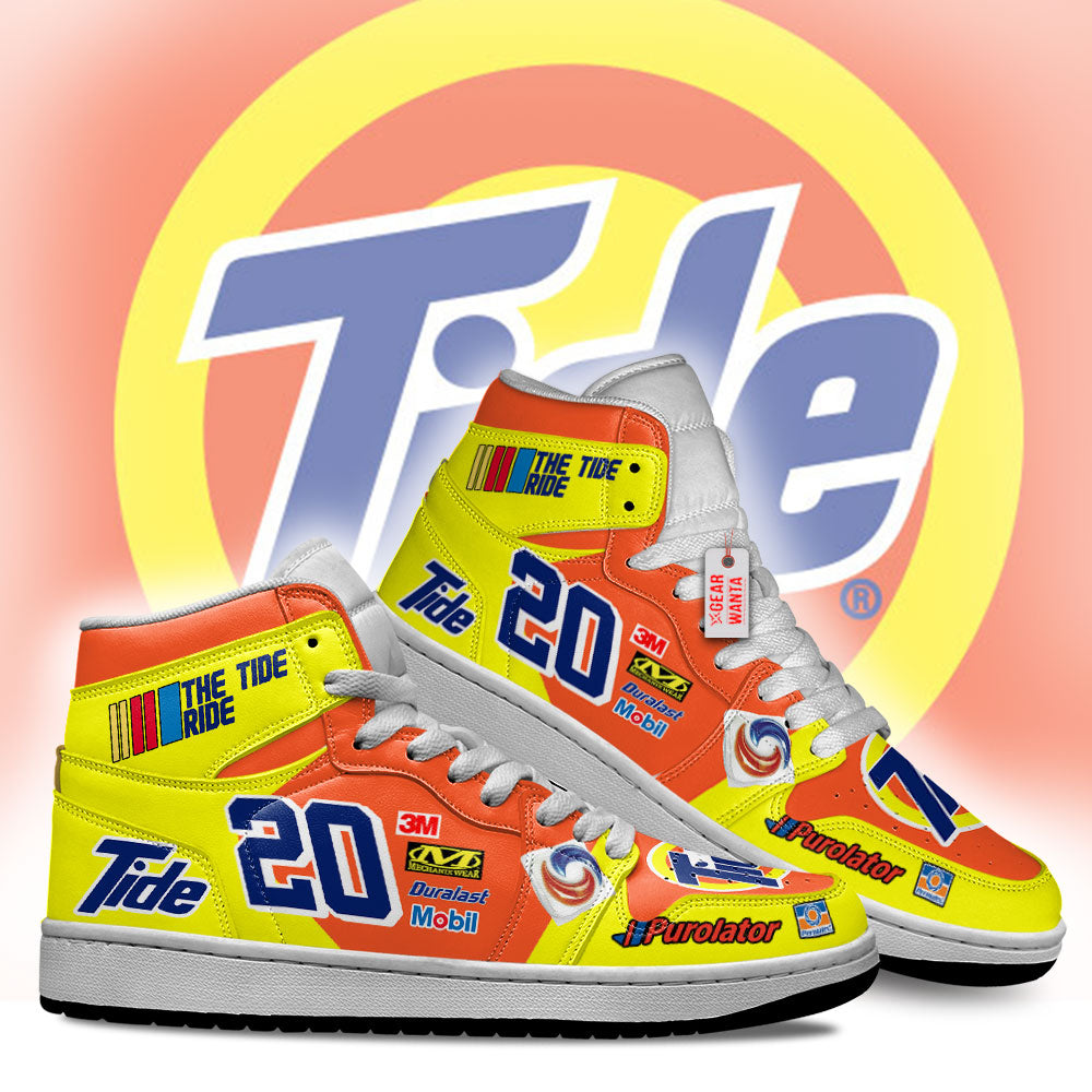 The Tide Ride J1 Shoes Custom #20 Car Race Sneakers For Fans TT07-Gear Wanta