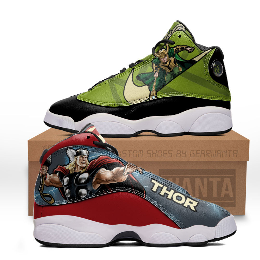 Thor vs Loki J13 Sneakers Super Heroes Custom Shoes-Gear Wanta