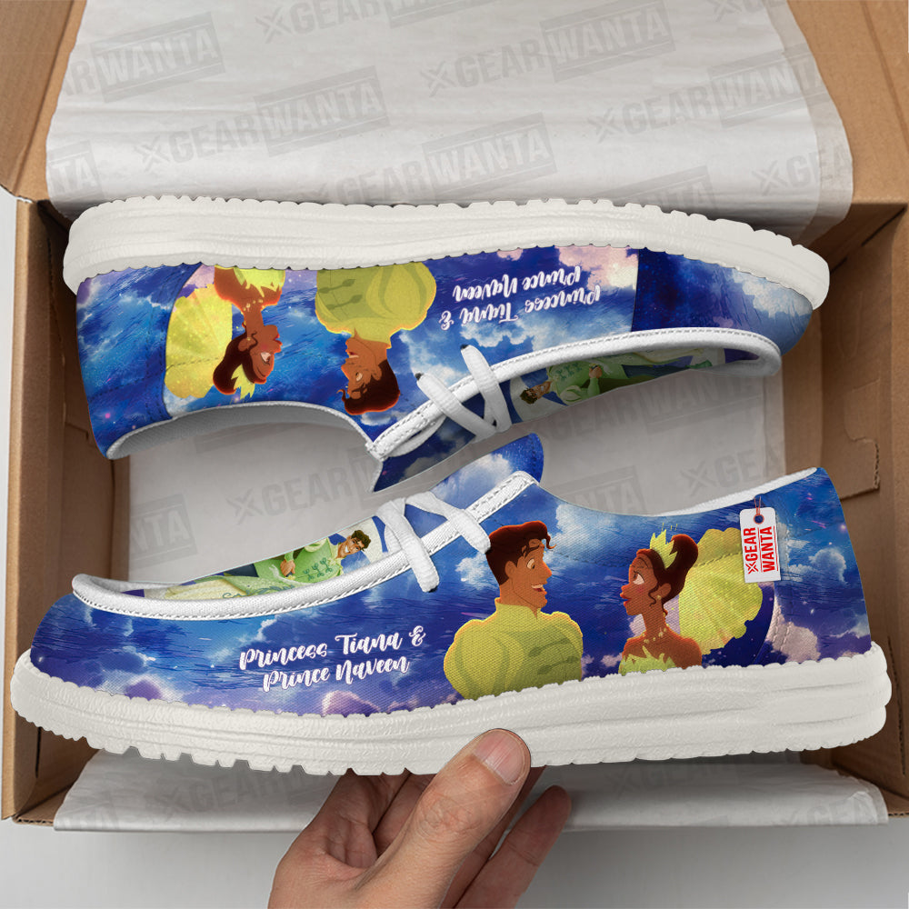 Tiana And Prince Naveen Canvas Loafer Shoes Vanlentine's Gifts Idea-gearwanta.com