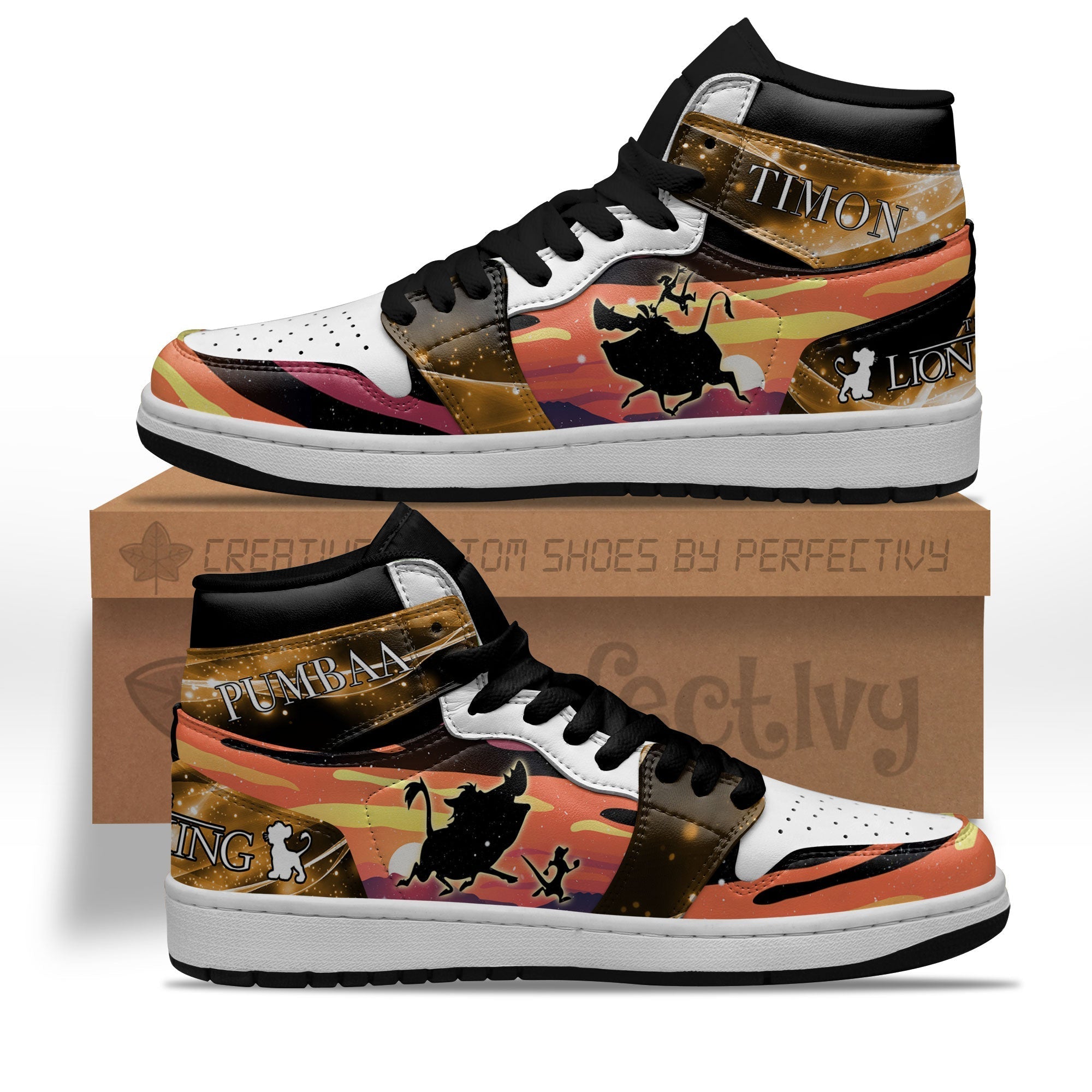 Timon and Pumbaa Silhouette J1 Shoes Custom For Fans Sneakers PT10-Gear Wanta