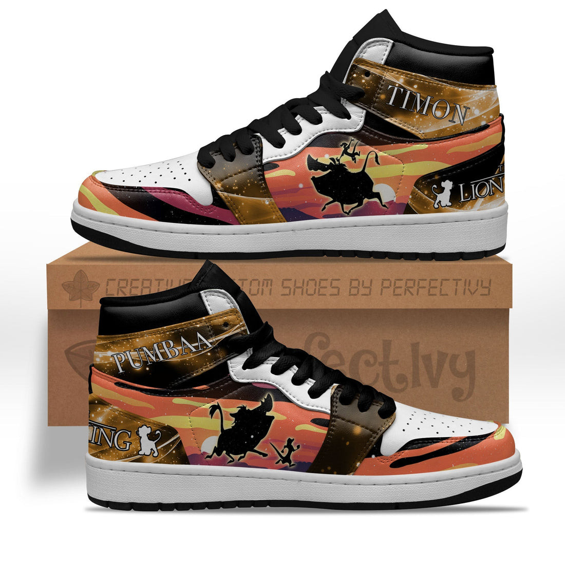 Timon and Pumbaa Silhouette J1 Shoes Custom For Fans Sneakers PT10-Gear Wanta