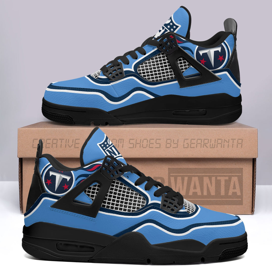 Titans Aj4 Sneakers Custom Shoes-Gear Wanta