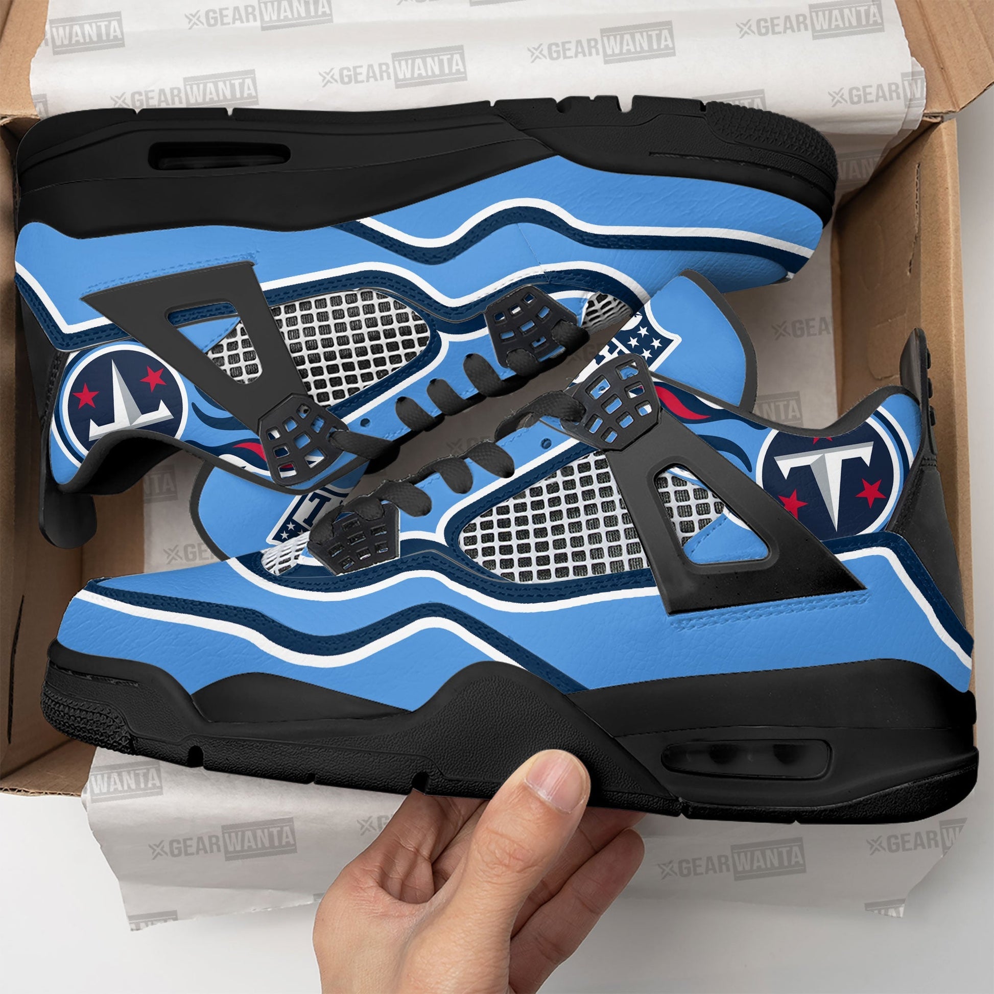 Titans Aj4 Sneakers Custom Shoes-Gear Wanta