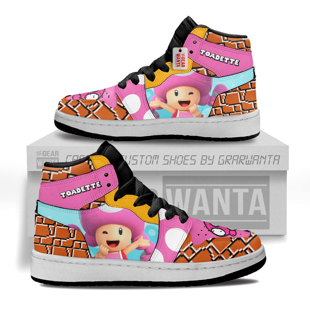 Toadette Kid J1s Sneakers Personalized Cartoon Collection - Gearwanta.com