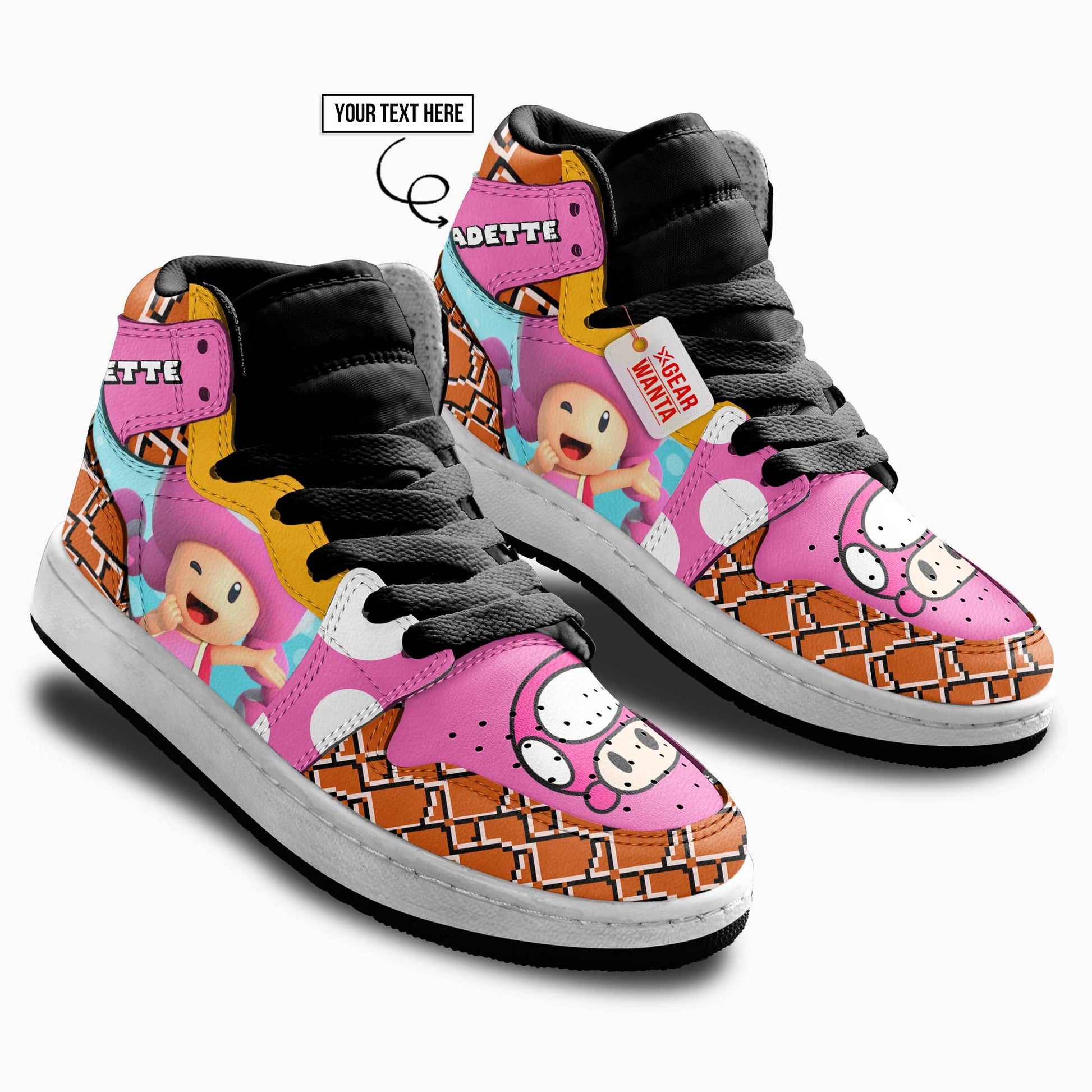 Toadette Kid J1s Sneakers Personalized Cartoon Collection - Gearwanta.com