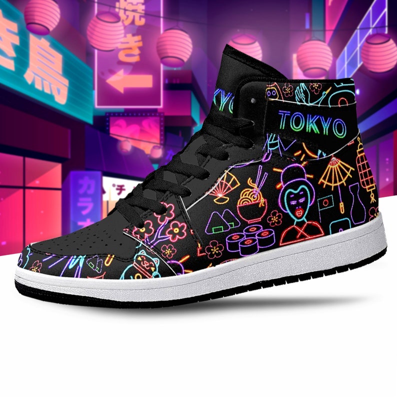 Tokyo Neon Style JD1 High Top Shoes 