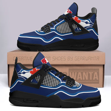 Toronto Blue Jays Aj4 Sneakers Custom Shoes-Gear Wanta