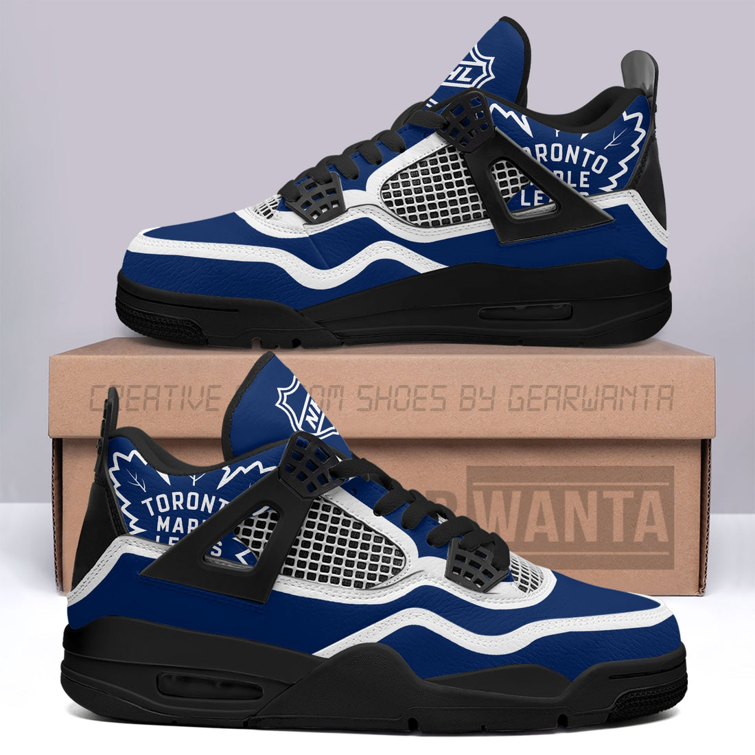 Toronto Maple Leafs Aj4 Sneakers Custom Shoes-Gear Wanta