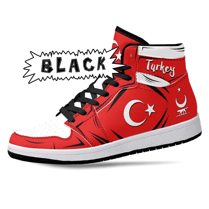 Turkey Flag JD1 High Top Shoes 