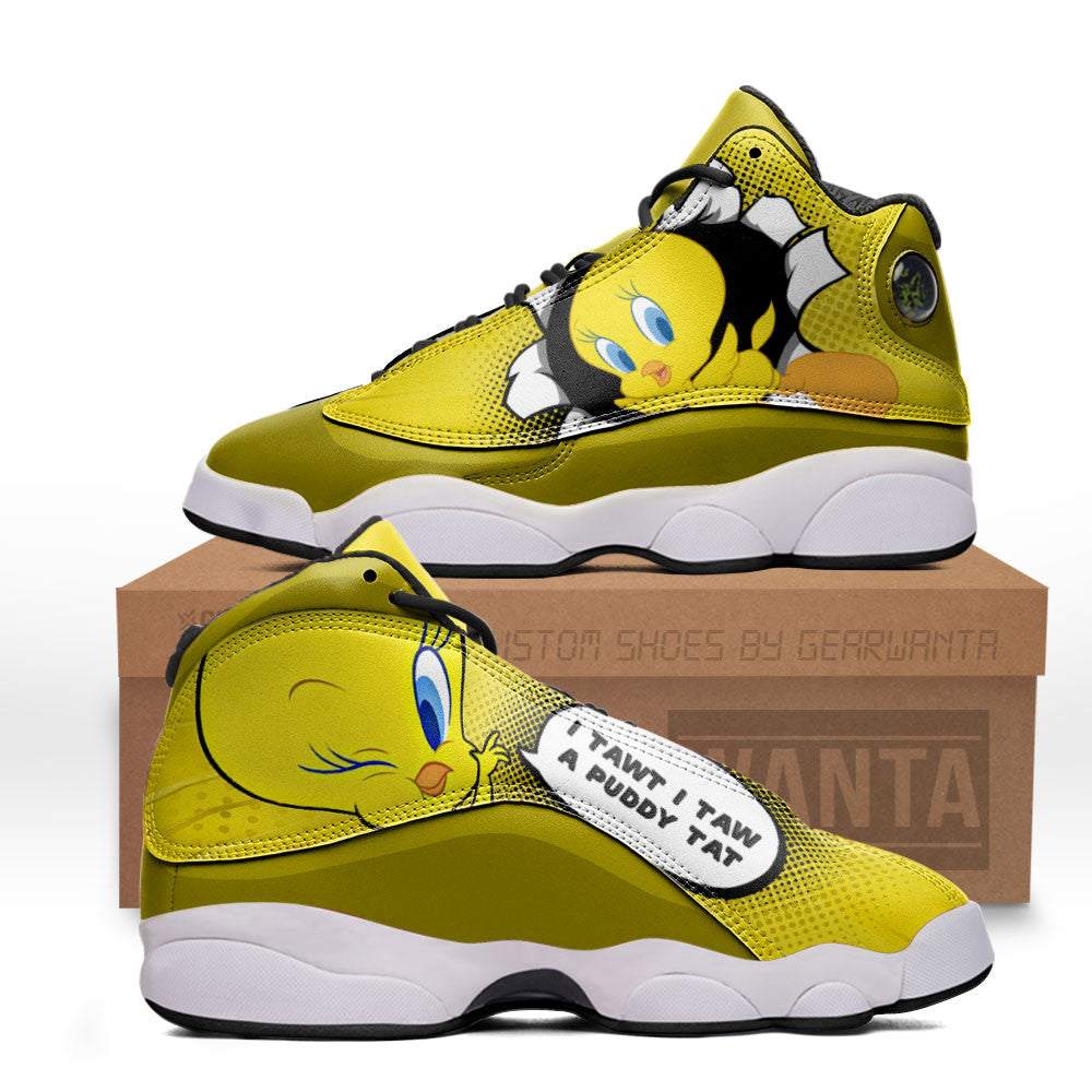 Tweety J13 Sneakers Custom Comic Style Shoes-Gear Wanta