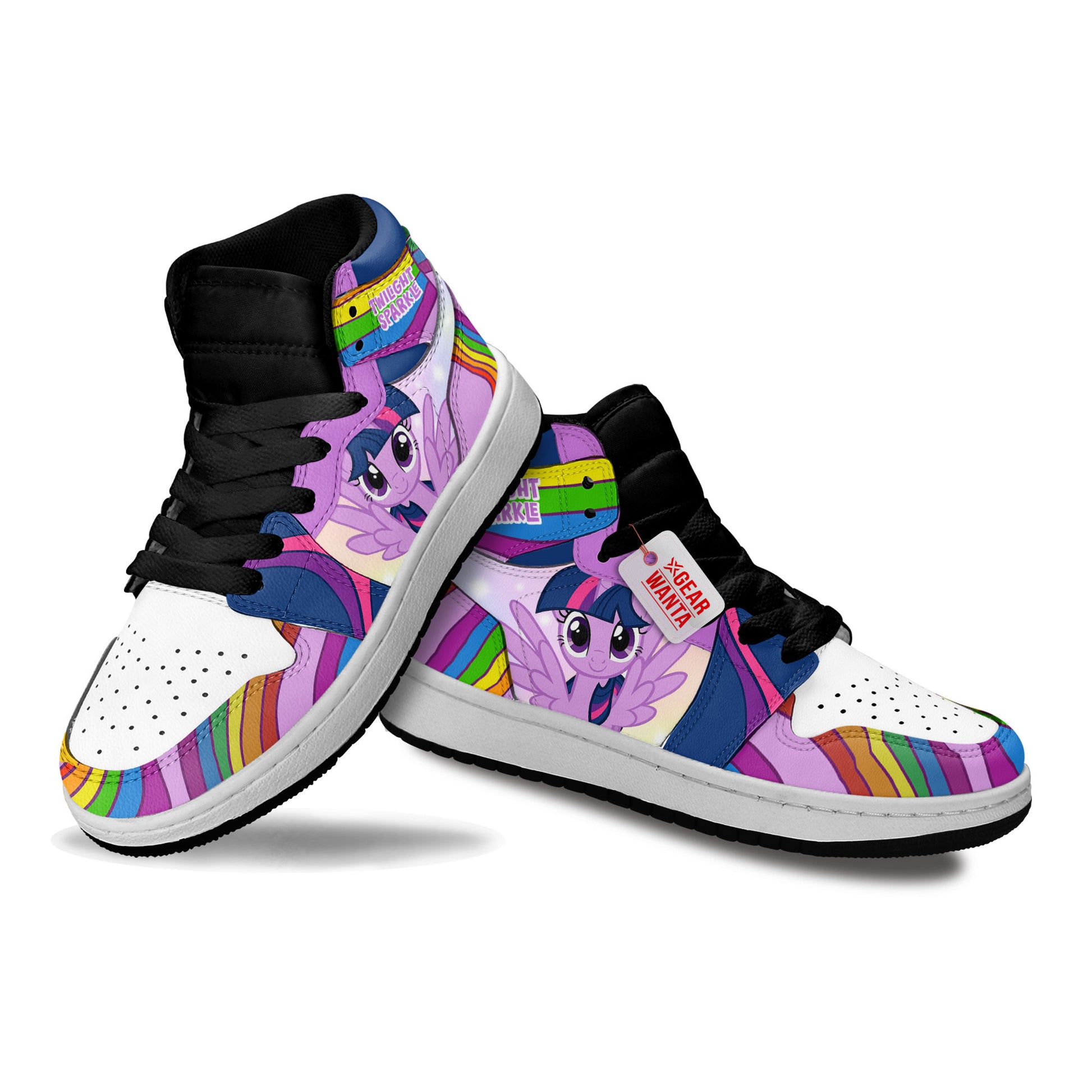 Twilight Sparkle Kid J1s Sneakers Personalized Cartoon Collection - Gearwanta.com