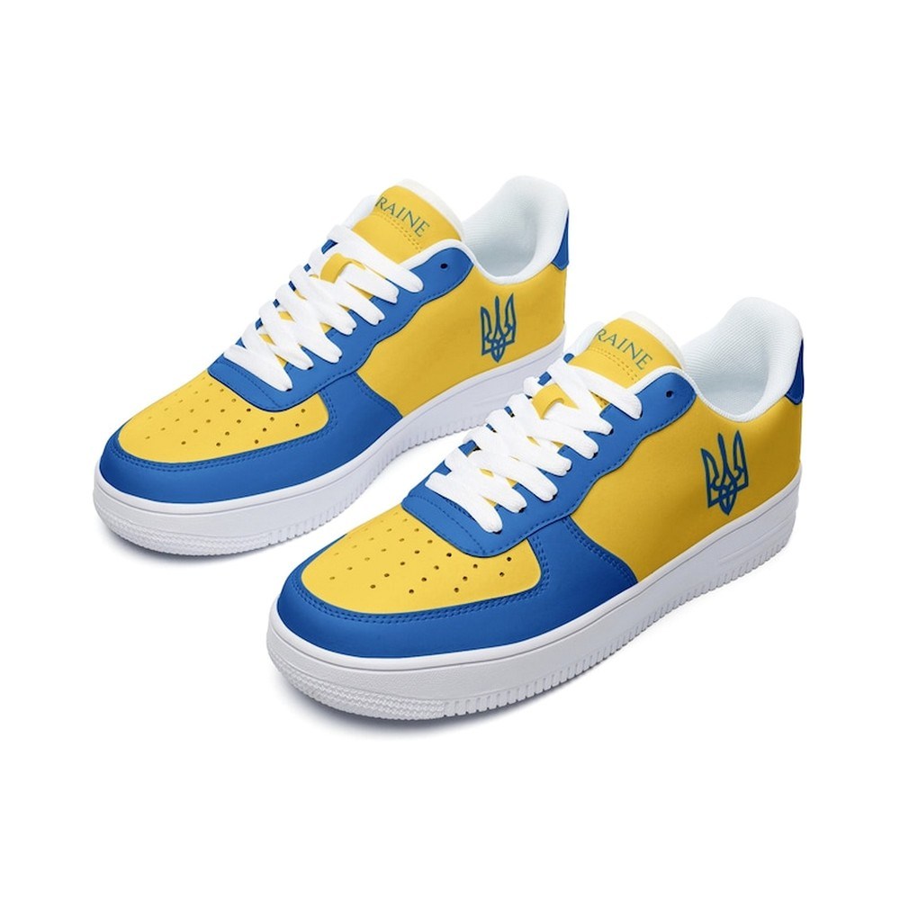 Ukraine Flag Air Force Shoes Custom Country