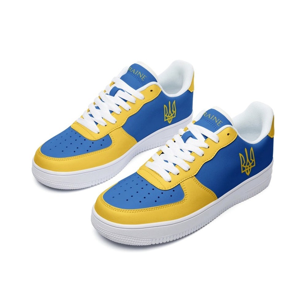 Ukraine Flag Air Force Shoes Custom CountryVersion 2 