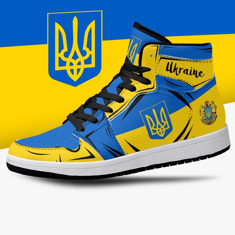 Ukraine Flag JD1 High Top Shoes 