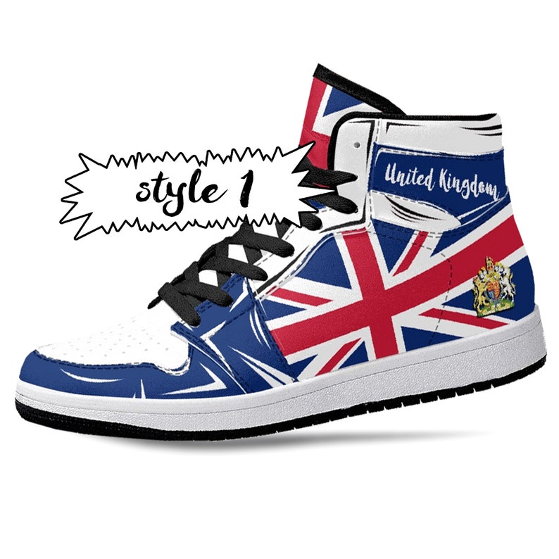 United Kingdom Flag JD1 High Top Shoes 