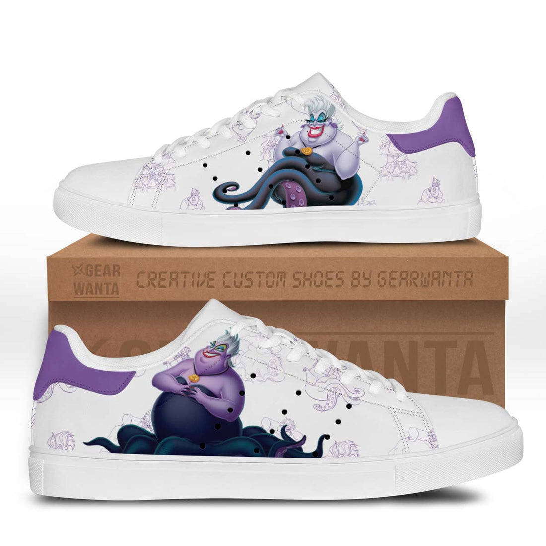 Ursula Stan Shoes Custom The Little Mermaid Cartoon Shoes-Gear Wanta