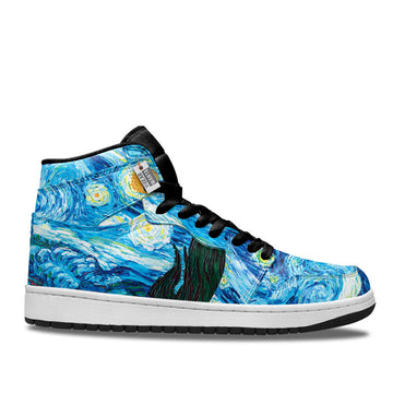 Van Gogh Starry Night J1 Shoes Custom- gearwanta.com
